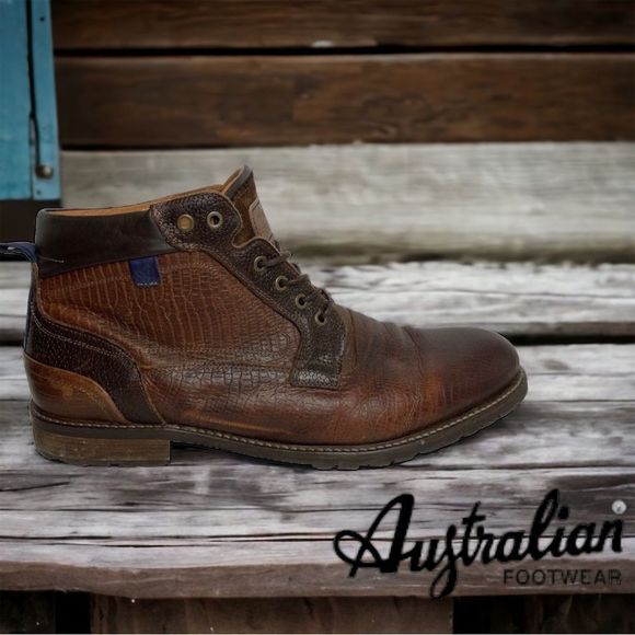 Australian MONTENERO (2022 Collection) Lace Up Boots Size 50 - Big and Tall - Picture 1 of 13